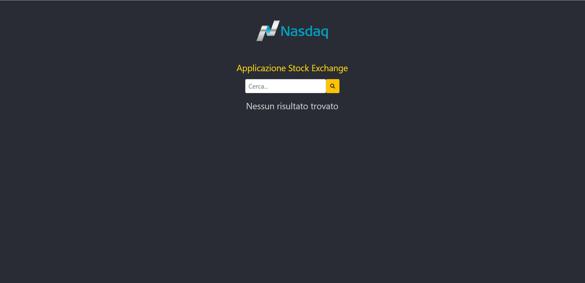 applicazione stock exchange con react 